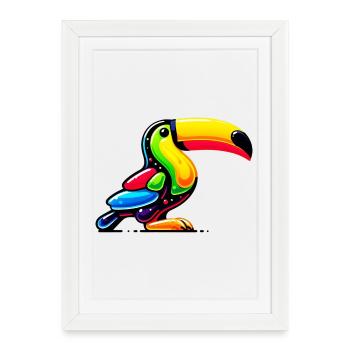 Toucan - Framed poster (27 × 37 cm) - white - Front