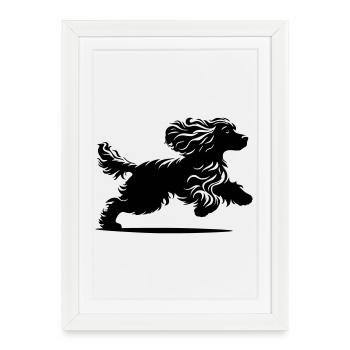 Cocker Spaniel - Framed poster (27 × 37 cm) - white - Front