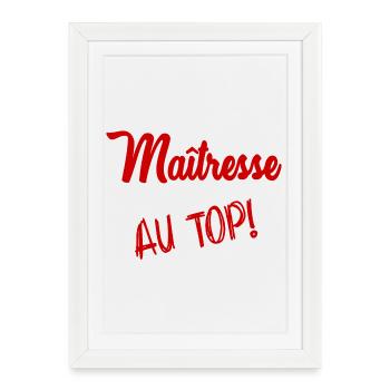 THANK YOU. MISTRESS. THANK YOU MISTRESS. MISTRESS - Framed poster (27 × 37 cm) - white - Front