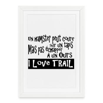 Trail Ours Hamster - Affiche encadrée (27 × 37 cm) - blanc - Devant
