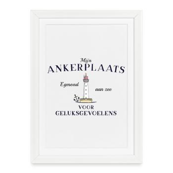 Egmond aan zee, Pays-Bas, Anchorage Glück - Affiche encadrée (27 × 37 cm) - blanc - Devant
