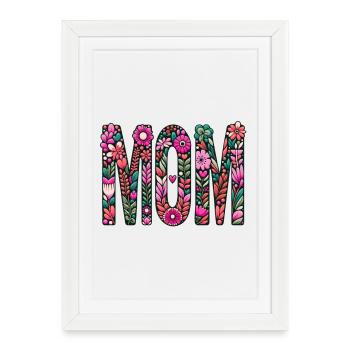 Maman - Affiche encadrée (27 × 37 cm) - blanc - Devant