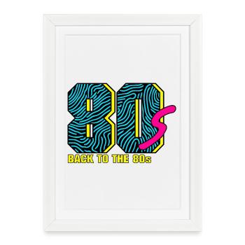 Back to the 80s - Framed poster (27 × 37 cm) - white - Front