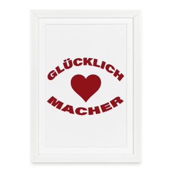 HAPPINESS MAKER - Framed poster (27 × 37 cm) - white - Front
