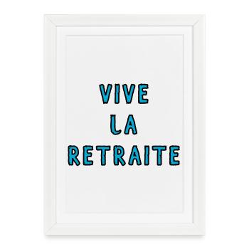 RETIREMENT. HOLIDAY. RETIREMENT. RETIRED. RETIREMENT. - Framed poster (27 × 37 cm) - white - Front