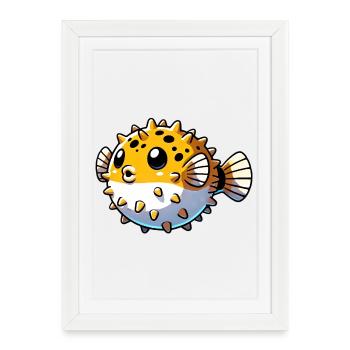 Blowfish - Affiche encadrée (27 × 37 cm) - blanc - Devant