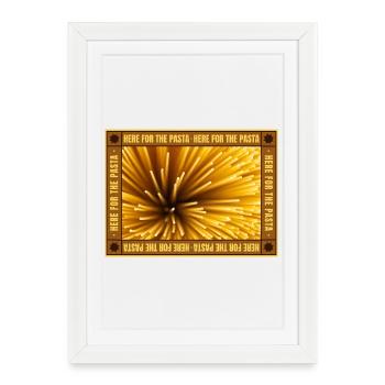 Cadre rétro Spaghetti Focus - Affiche encadrée (27 × 37 cm) - blanc - Devant