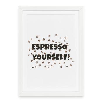Espresso vous-même - Affiche encadrée (27 × 37 cm) - blanc - Devant