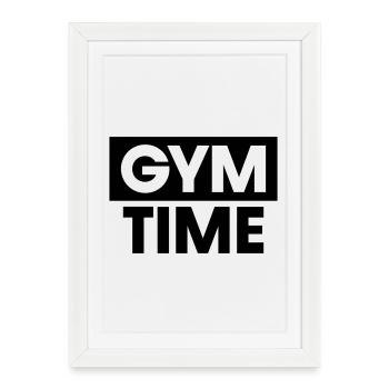 Gym Time - Framed poster (27 × 37 cm) - white - Front