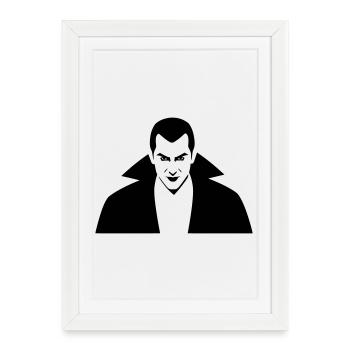Vampire Illustration - Framed poster (27 × 37 cm) - white - Front