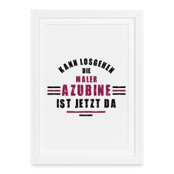 Trainee painter apprenticeship training painter - Framed poster (27 × 37 cm) - white - Front