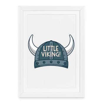 Petit Viking Intrépide - Affiche encadrée (27 × 37 cm) - blanc - Devant