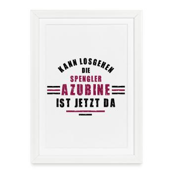 Trainee tinsmith apprenticeship training as a tinsmith - Framed poster (27 × 37 cm) - white - Front