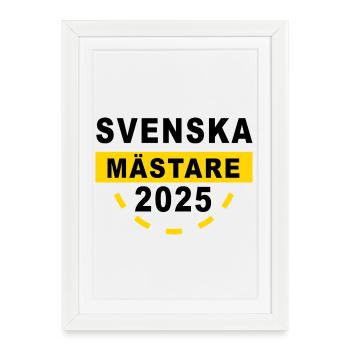 Champions de Suède 2025 - Affiche encadrée (27 × 37 cm) - blanc - Devant