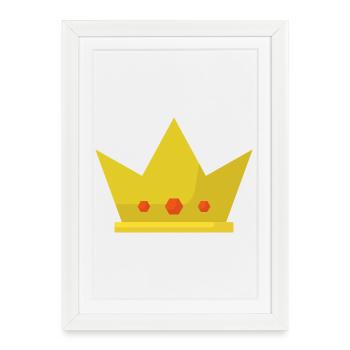 Crown - Framed poster (27 × 37 cm) - white - Front