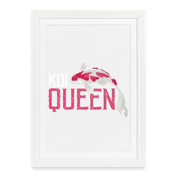 Koi Queen Female Fish Keeper Pond Lifestyle - Framed poster (27 × 37 cm) - white - Front