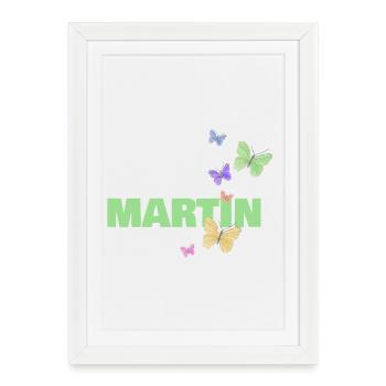 Martin dans le rôle de Martin - Affiche encadrée (27 × 37 cm) - blanc - Devant