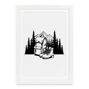 Absolute black, where it all begins - Framed poster (27 × 37 cm) - white - Front