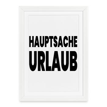Urlaub - Gerahmtes Poster (27 × 37 cm) - Weiß - Vorne