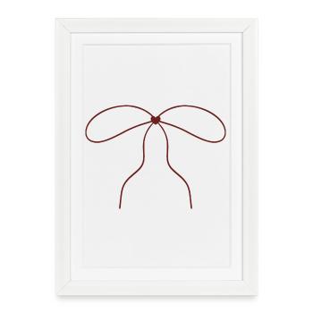 Art continu de lignes de proue - Affiche encadrée (27 × 37 cm) - blanc - Devant