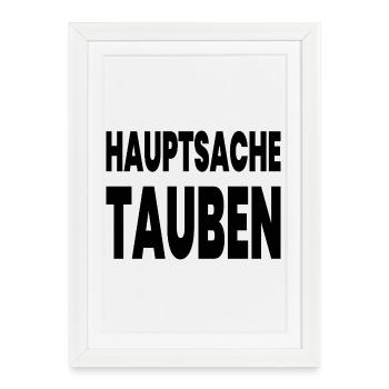 Colombes - Affiche encadrée (27 × 37 cm) - blanc - Devant
