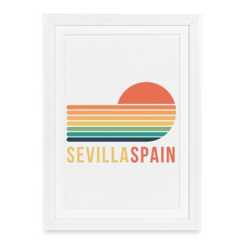 Seville Spain - Framed poster (27 × 37 cm) - white - Front