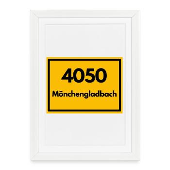 ANCIEN CODE POSTAL 4050 MÖNCHENGLADBACH FUSSBAL - Affiche encadrée (27 × 37 cm) - blanc - Devant