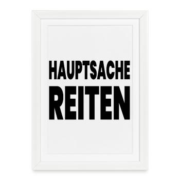 Chevaucher - Affiche encadrée (27 × 37 cm) - blanc - Devant