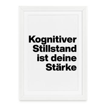 COGNITIVE STANDSTILL IS YOUR STRENGTH. SARCASM - Framed poster (27 × 37 cm) - white - Front