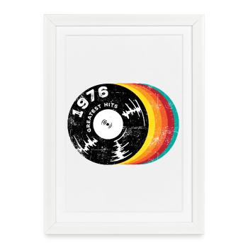 Millésime 1976 - Affiche encadrée (27 × 37 cm) - blanc - Devant