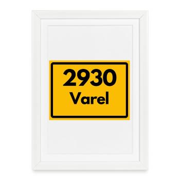 ANCIEN CODE POSTAL RÉTRO 2930 VAREL MEER & MÜHLE - Affiche encadrée (27 × 37 cm) - blanc - Devant