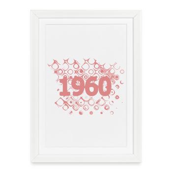 retro 1960 - Framed poster (27 × 37 cm) - white - Front