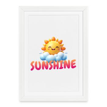 Bon rayon de soleil - Affiche encadrée (27 × 37 cm) - blanc - Devant