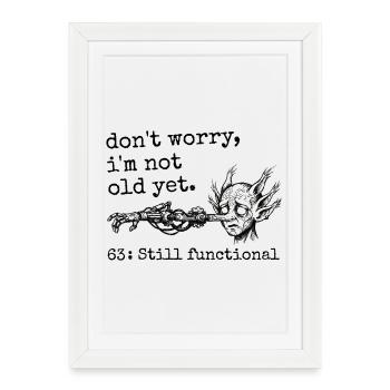 63rd Birthday - 63rd Birthday Humor Gift - Framed poster (27 × 37 cm) - white - Front