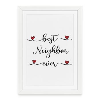 best neighbor - Framed poster (27 × 37 cm) - white - Front