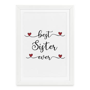 Meilleure sœur - Affiche encadrée (27 × 37 cm) - blanc - Devant