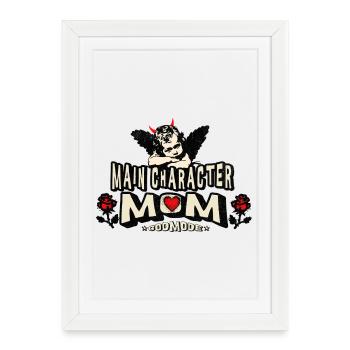 Personnage principal Maman, Maman, Maman, Meilleure Maman. - Affiche encadrée (27 × 37 cm) - blanc - Devant
