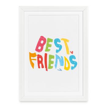 Meilleurs ami - Affiche encadrée (27 × 37 cm) - blanc - Devant