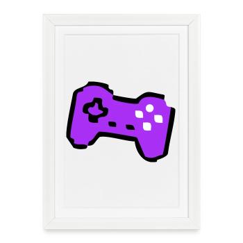 Weird Retro Controller Gamer - Framed poster (27 × 37 cm) - white - Front