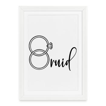 Bagues de fiançailles pour mariée - Affiche encadrée (27 × 37 cm) - blanc - Devant