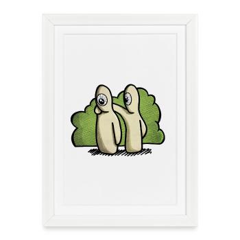L’amitié dans la nature - Affiche encadrée (27 × 37 cm) - blanc - Devant