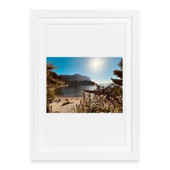 Baie de Sunny Beach - Affiche encadrée (27 × 37 cm) - blanc - Devant