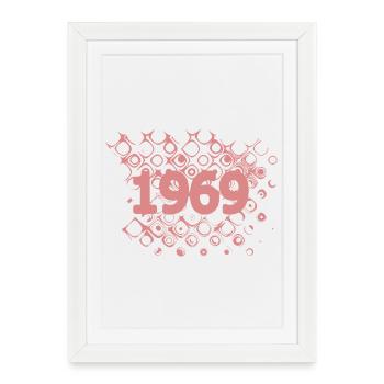 retro 1969 - Framed poster (27 × 37 cm) - white - Front