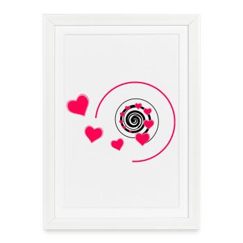 Amour - Affiche encadrée (27 × 37 cm) - blanc - Devant