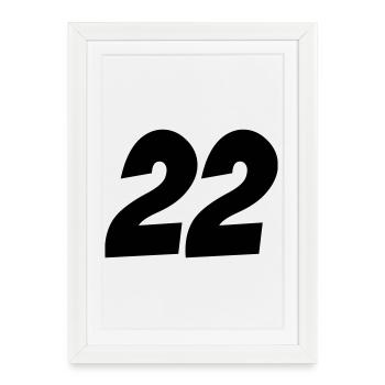22- - Affiche encadrée (27 × 37 cm) - blanc - Devant