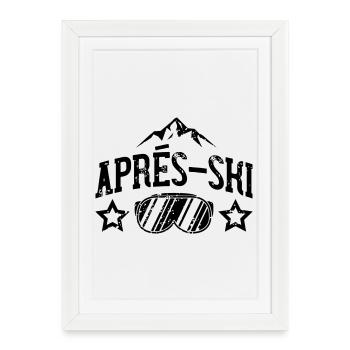 Après-ski - Affiche encadrée (27 × 37 cm) - blanc - Devant