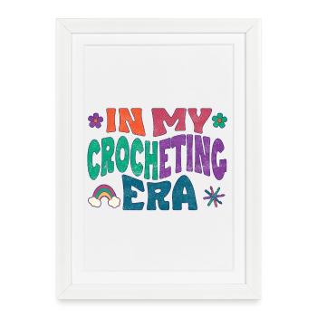 À mon époque du crochet - Affiche encadrée (27 × 37 cm) - blanc - Devant