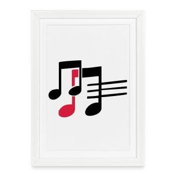 music - Framed poster (27 × 37 cm) - white - Front