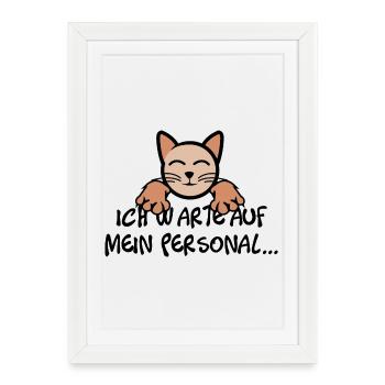 chats personnel - Affiche encadrée (27 × 37 cm) - blanc - Devant