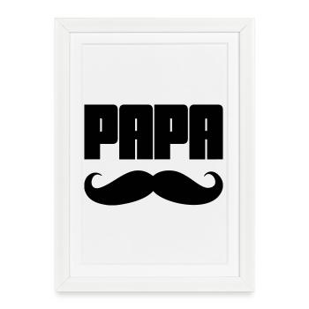 Papa - Framed poster (27 × 37 cm) - white - Front